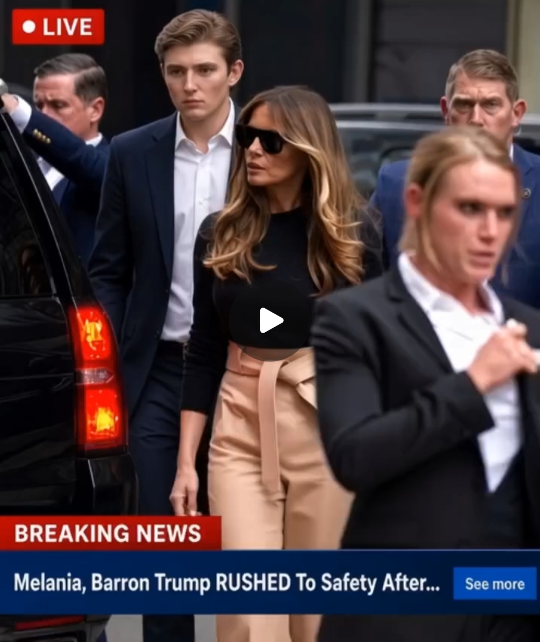 BREAKING NEWS : Melania, Barron Trump RUSHED To Safety After…See more