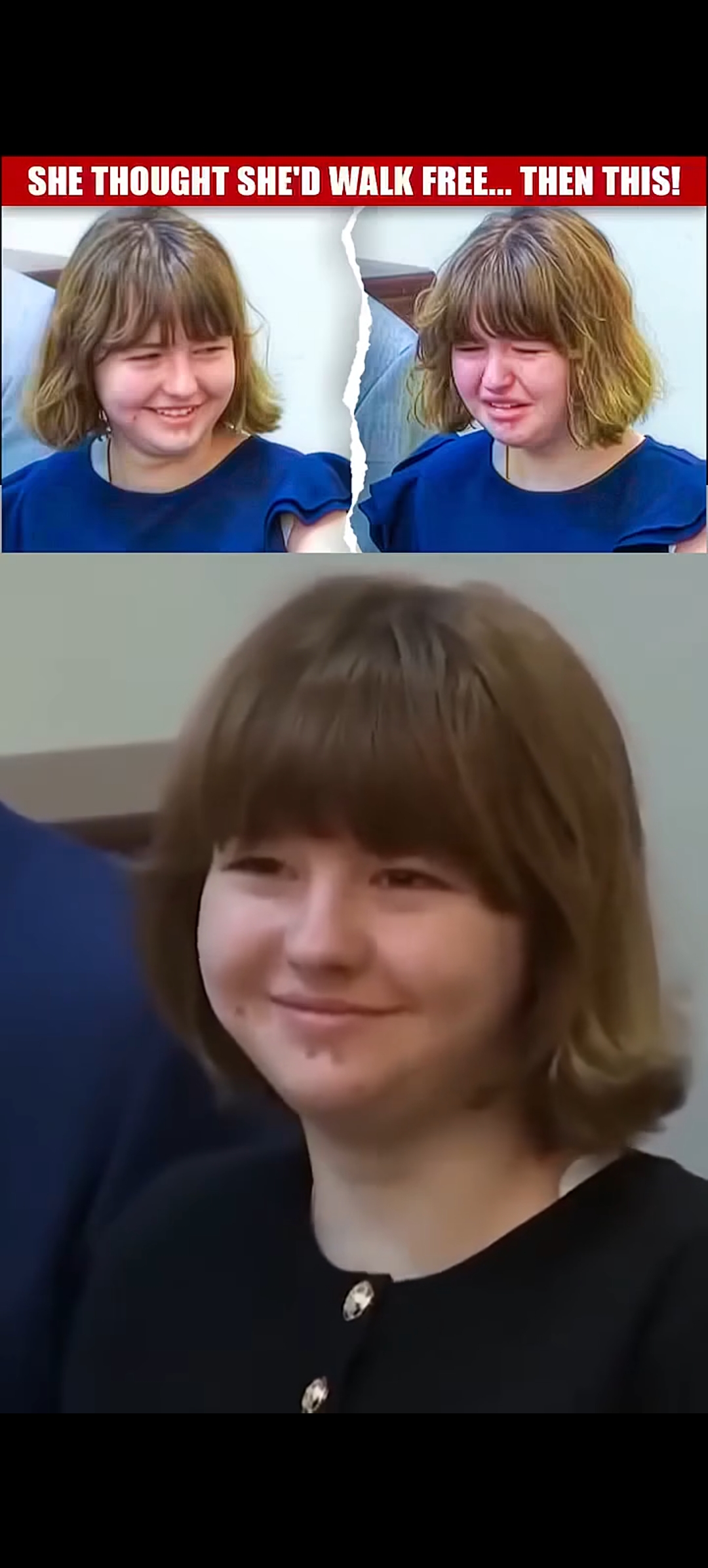 Teen Smiles in Court, Thinks She’s Going Home , Then the Video of her killi… See more.